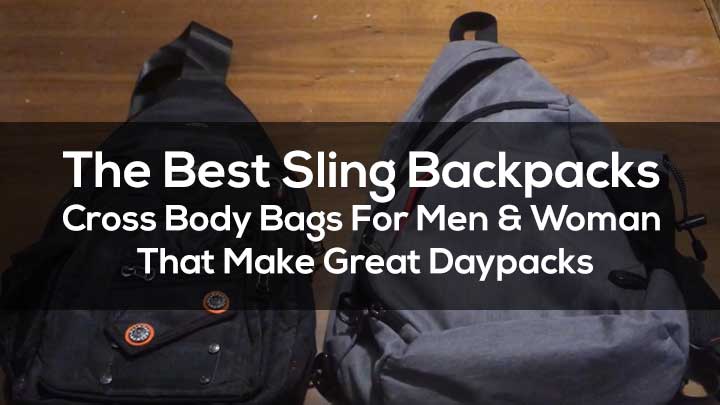 CMXSEVENDAY NOB105 Small Mens Sling Backpack Leather Sling Bag Black 18x33cm Litchi Grain 