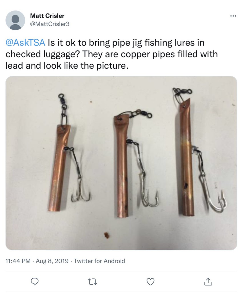 Can You Bring Fishing Hooks Or Lures On A Plane